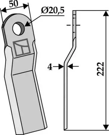Messer 222x50mm